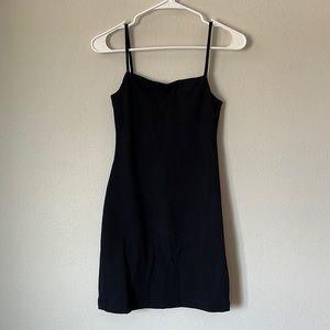 oak and fort black mini dress, small